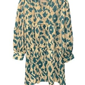 SHEIN Mini Dress Womens L V-Neck Long Sleeve Abstract Print NWOT‎ Casual Chic